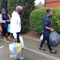 Carrying the shopping